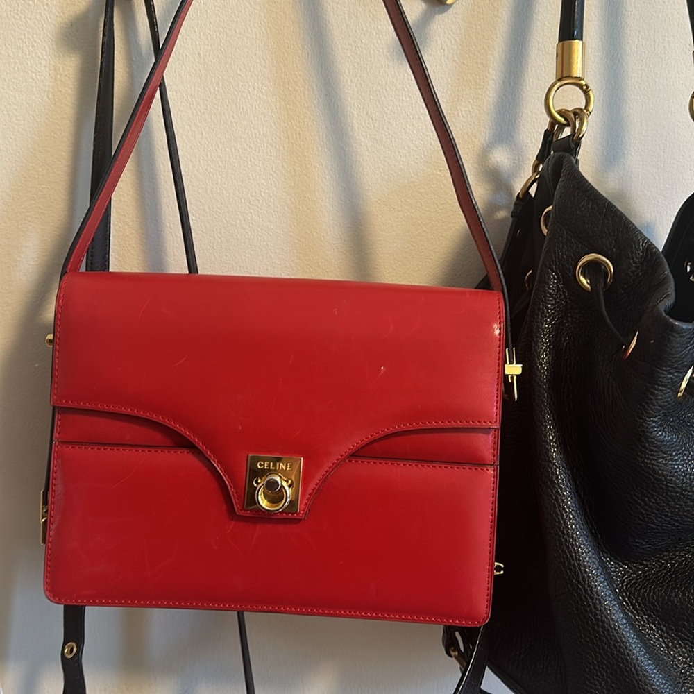Vintage red Celine bag